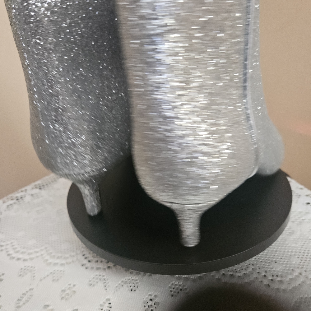 💞❣️Womens On 34th Silver Glitter Pointed Toe Ankle Booties-Size 9-2" Heels NWOT - Picture 4 of 7